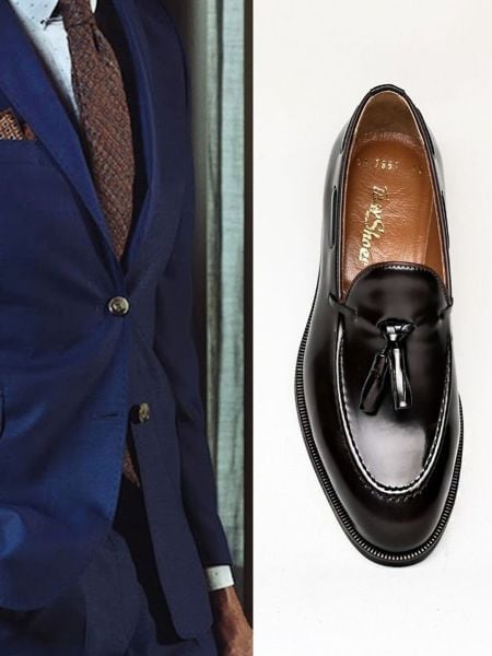 COFFEE MORRIS HERREN-LEDERSCHUHE IM KLASSISCHEN HELLEN STIL KAFFEE - 39