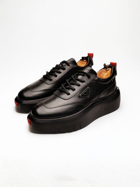 BLACK VOVA W HAKİKİ DERİ ERKEK CASUAL AYAKKABI SİYAH - 44