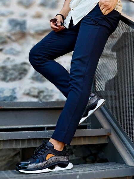 SCHWARZE GAZ AIR-LEDERSCHUHE FÜR HERREN