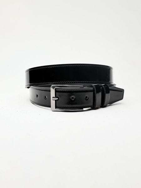 İBAY LION BELT BLACK Patent Leather - STD
