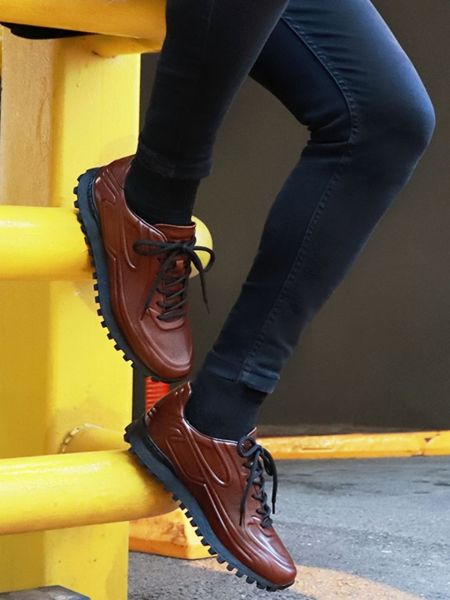 TABACO REBEL  ÇOK RAHAT KAİLİTELİ ERKEK DERİ GÜNLÜK AYAKKABI TABA - 41