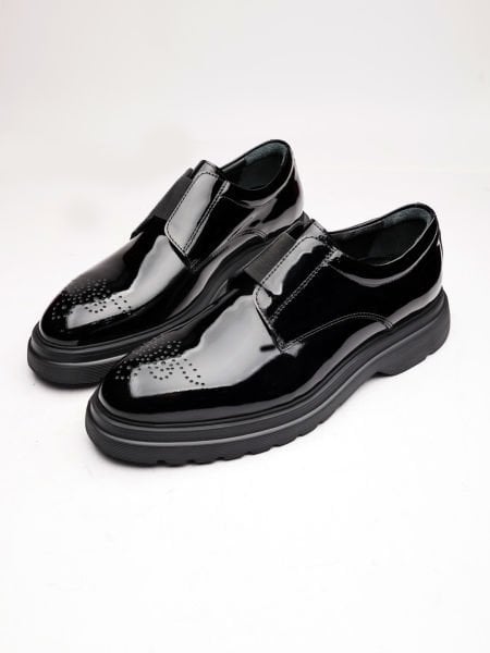 LACKSCHUHE BARI AUS ECHTEM LEDER FÜR HERREN AUS SCHWARZEM LACKLEDER - 44
