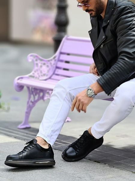 BLACK AMIRI ERKEK DERİ GÜNLÜK AYAKKABI SİYAH - 40