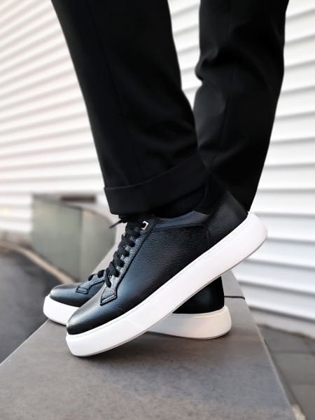 BLACK  EVEREST SİYAH TARZ ERKEK CASUAL AYAKKABI SİYAH FLOTER - 41