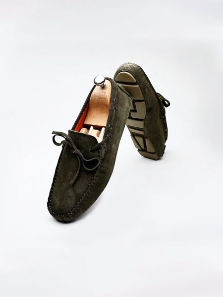 GREEN SUEDE CLEVER  ERKEK DERİ GÜNLÜK AYAKKABI HAKİ SÜET - 40