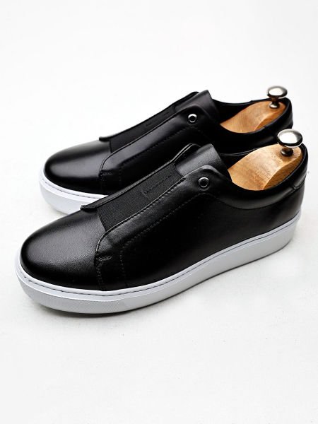 İBAY JIMMY BLACK SLEEPLESS MEN'S LEATHER DAILY STYLE SHOES BLACK - 45