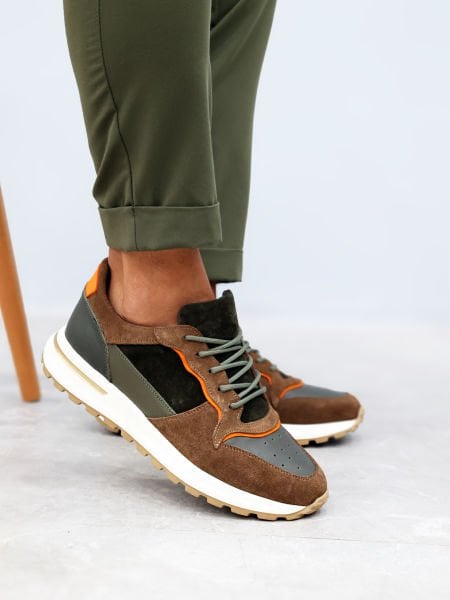 MİX COLOR SPYDER KALİTELİ HAKİKİ DERİ SNEAKERS AYAKKABI MİX - 43
