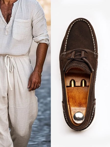 COFFEE NUBUCK CAPTAN NUBUK DERİ ÇOK KALİTELİ ERKEK GÜNLÜK AYAKKABI KAHVE NUBUK - 40