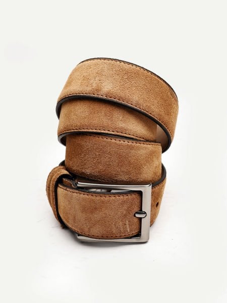 TABACO LION BELT NUBUK DERİ ERKEK KEMER 094 TABA NUBUK - 120CM
