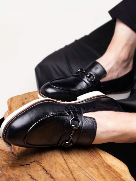 İBAY 036 DANIEL Men's Black Genuine Leather Classic Shoes BLACK - 44