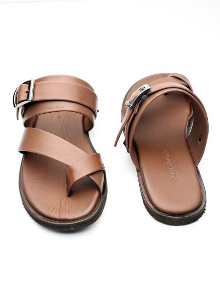 COFFEE COMFORT SANDALET KAHVE ERKEK DERİ SANDELET KAHVE - 39
