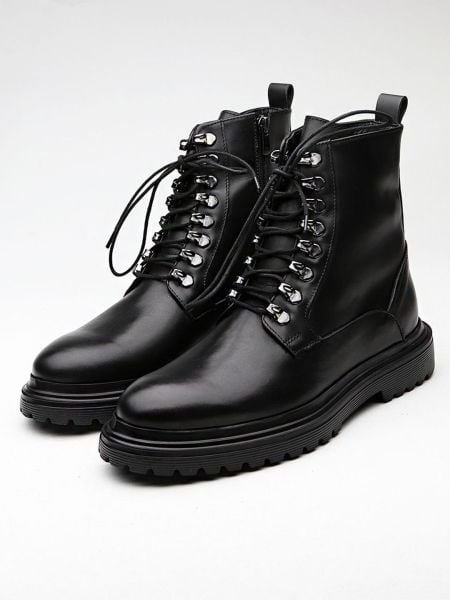 İBAY 070 MYLORD MEN'S STYLE GENUINE LEATHER BOOTS BLACK - 45
