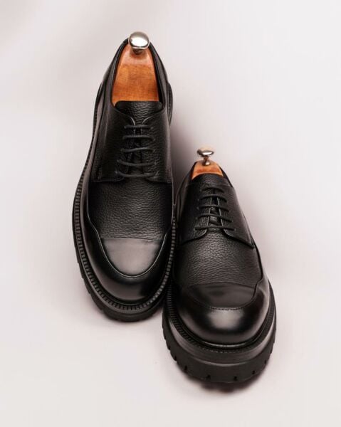 BLACK PASQUA ECHTLEDER HERREN ROBUSTE FREIZEITSCHUHE SCHWARZ FLOTER - 44