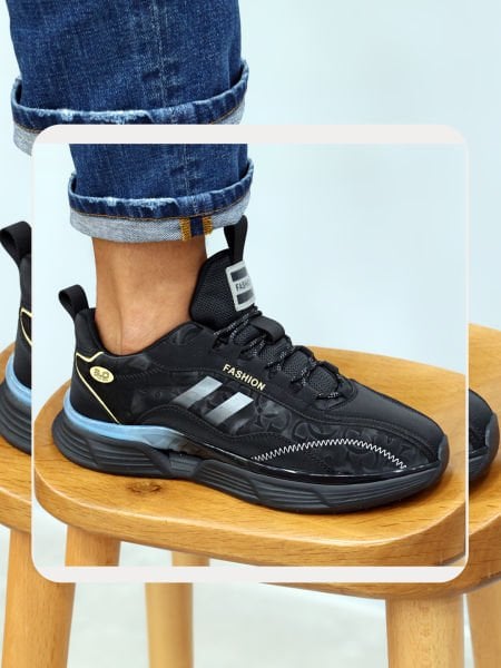FASHION COMFORTABLE MEN'S LEATHER SHOES SMOKED - 44