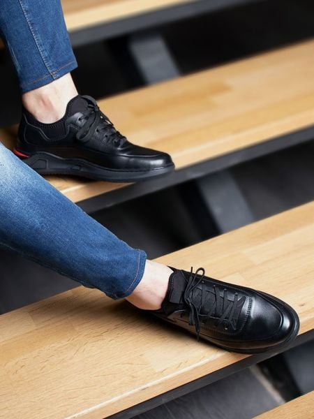 BLACK RED TRUTH ERKEK RAHAT GÜNLÜK AYAKKABI SİYAH KIRMIZI - 42