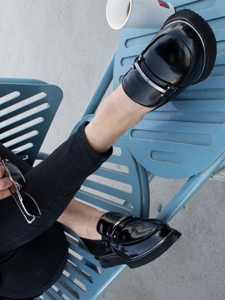 SCHWARZE RIZZO-EVA-SOHLE, KOMFORTABLER KLASSISCHER HERRENSCHUH SCHWARZ - 39