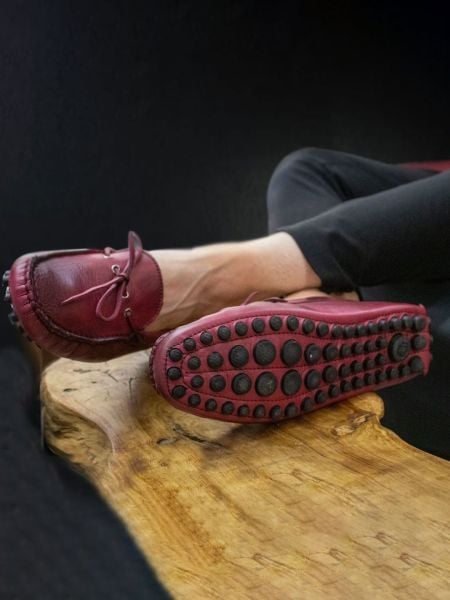 CLARED RED CLEVER HAKİKİ DERİ KLASİK AYAKKABI BORDO - 41