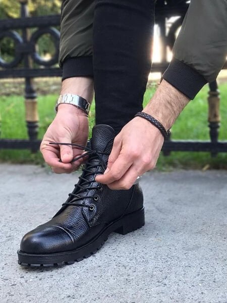 BLACK FREE HAKİKİ DERİ MODA POSTAL SİYAH - 41