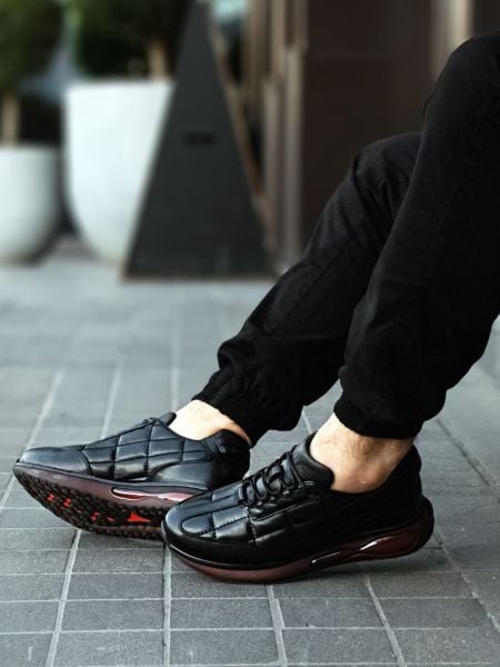 İBAY 2240 STAR AIR COMFORTABLE MEN'S LEATHER DAILY SHOES BLACK - 41