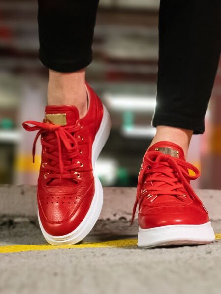 RED ENFORCE LEDER-TAGESSCHUHE