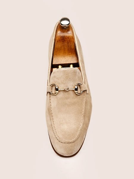 BEIGE SUEDE JUST HAKİKİ DERİ KLASİK AYAKKABI BEJ - 38