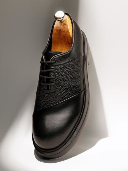 BLACK-W FLAME HAKİKİ DERİ ERKEK RAHAT TARZ AYAKKABI SİYAH W - 42