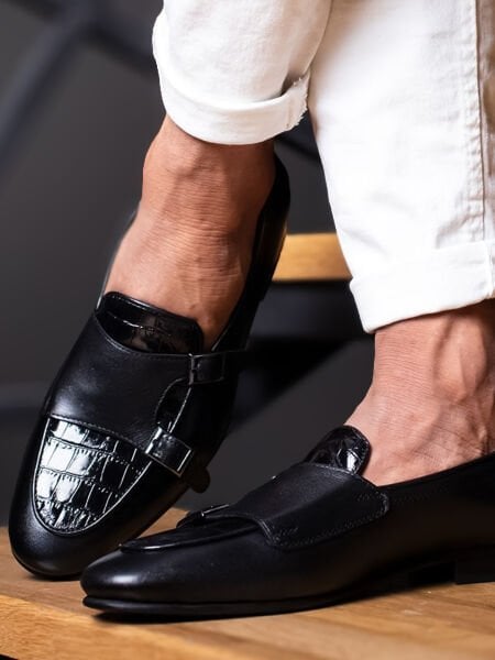 SCHWARZE LUXUS-ECHTE LEDER-KLASSISCHE SCHUHE SCHWARZ - 39