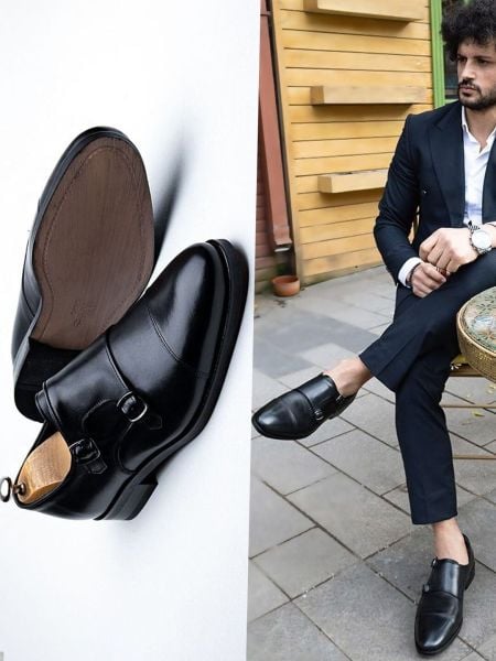 İBAY 2379 COSTA Men's Black Genuine Leather Classic Shoes BLACK - 40