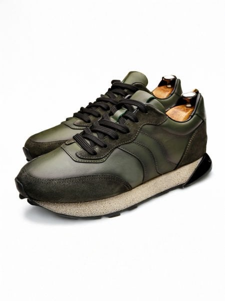 GREEN LUCAS HAKİKİ DERİ RAHAT GÜNLÜK AYAKKABI YEŞİL - 45