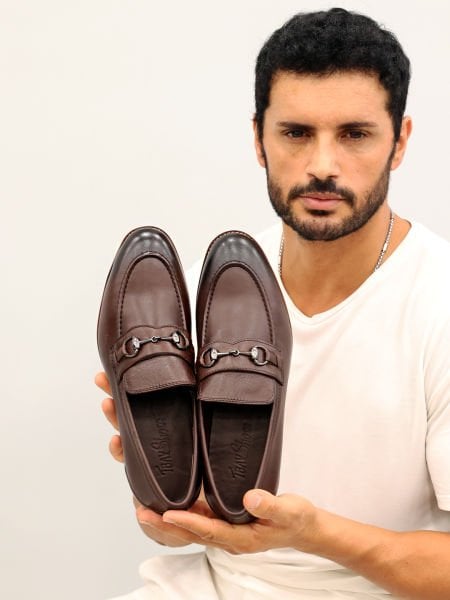 COFFEE DANIEL HAKİKİ DERİ KLASİK AYAKKABI KAHVE - 40