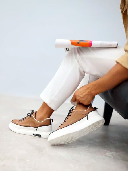 TABACO GREAT GENUINE LEATHER MEN'S SHOES TABA - 45