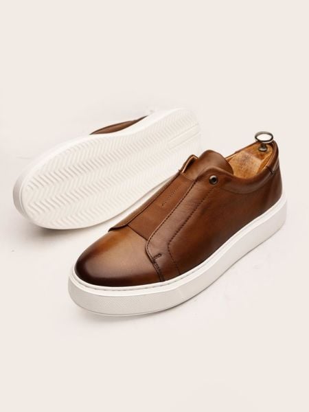 TABACO JIMMY HAKİKİ DERİ ERKEK GÜNLÜK AYAKKABI TABA - 45