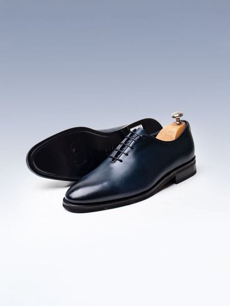 NAWY BLUE ALVIN KLASSISCHE SCHUHE AUS ECHTLEDER MARINEBLAU - 45