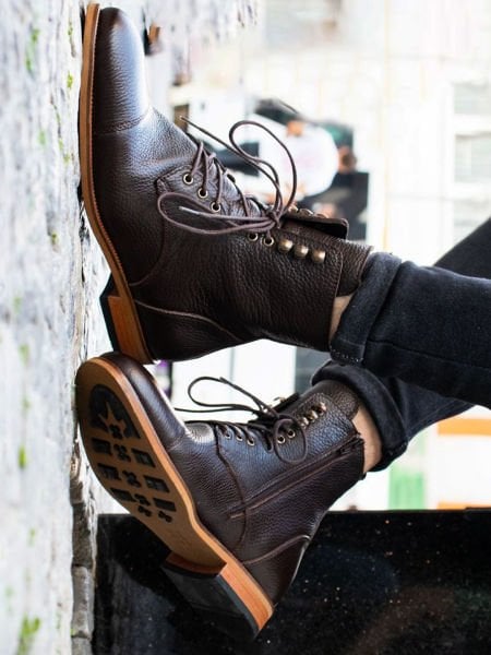 İBAY WANTED Men's Brown Lace-up Genuine Leather Boots BROWN - 42