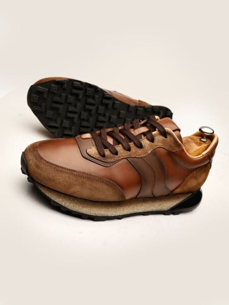 TABACO LUCAS HAKİKİ DERİ ERKEK GÜNLÜK RAHAT VE HAFİF AYAKKABI TABA - 45