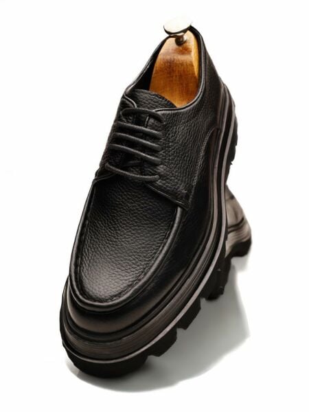 BALCK VALENTE HAKİKİ DERİ ERKEK GÜNLÜK AYAKKABI SİYAH FLOTER - 45