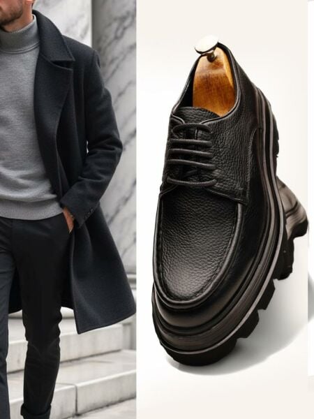 BALCK VALENTE HAKİKİ DERİ ERKEK GÜNLÜK AYAKKABI SİYAH FLOTER - 45