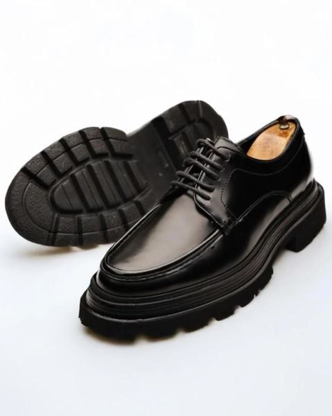 BLACK VALENTE HAKİKİ DERİ ERKEK AYAKKABI SİYAH AÇMA - 45