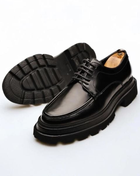 BLACK VALENTE HAKİKİ DERİ ERKEK AYAKKABI SİYAH AÇMA - 45