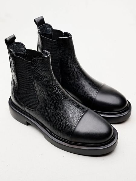 İBAY MAJOR STYLE MEN'S LEATHER DAILY BOOTS BLACK FLOTER - 41