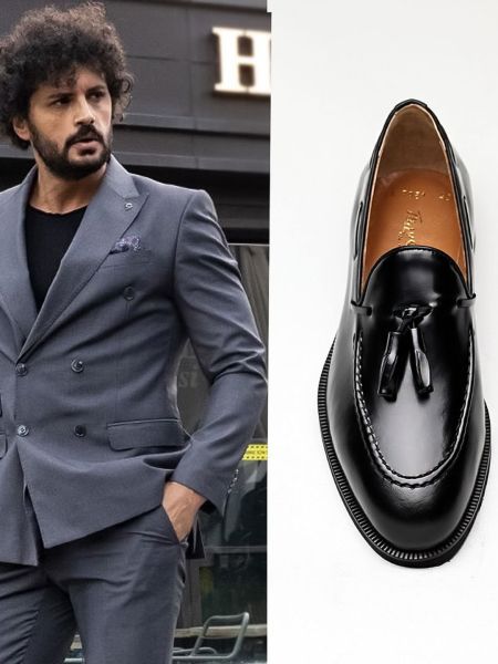 BLACK PATENT MORRIS ERKEK DERİ GÜNLÜK AYAKKABI SİYAH AÇMA - 45