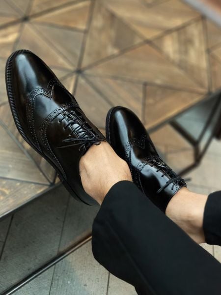 SCHWARZE JOEL DAILY CLASSIC SCHUHE AUS ECHTLEDER, SCHWARZE ÖFFNUNG – 44