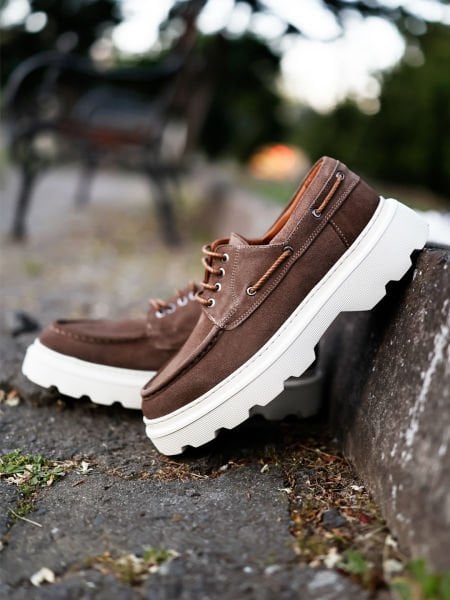 MINK COLOR IDEAL MINK COLOR SUEDE MEN'S CASUAL SHOES MINK SUEDE - 45