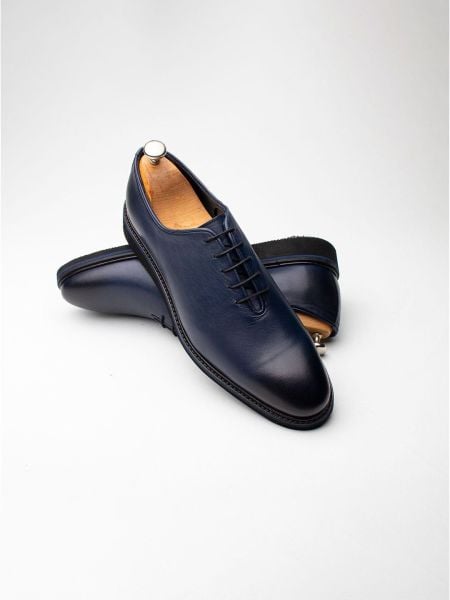 İBAY 500 EVA ALVIN DARK BLUE MEN'S LEATHER COMFORTABLE SHOES DARK BLUE - 46
