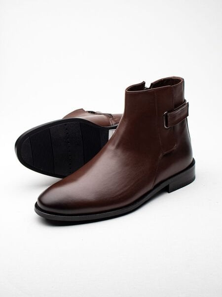 İBAY 7001 WELL BROWN MEN'S GENUINE LEATHER BOOTS BROWN SKIN LEATHER - 46