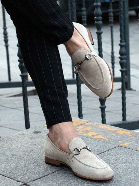 GEIGE SUEDE JUST HAKİKİ DERİ KLASİK AYAKKABI BEJ - 42
