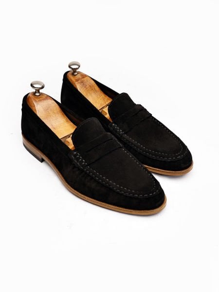 SCHWARZES WILDLEDER ESTE WILDLEDER HERREN TÄGLICHE KLASSISCHE SCHUHE SCHWARZES WILDLEDER - 41