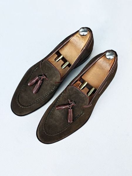 GRÜNE WILDLEDER MORRIS HERREN-LEDERSCHUHE KHAKI WILDLEDER - 39