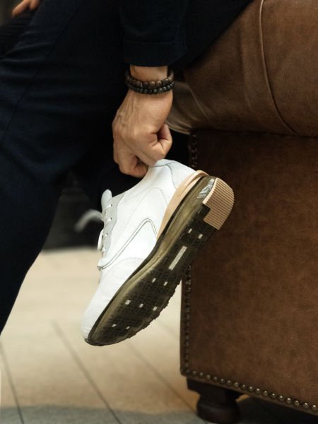 WEISSE ENJOY FREIZEITSCHUHE AUS LEDER FÜR HERREN