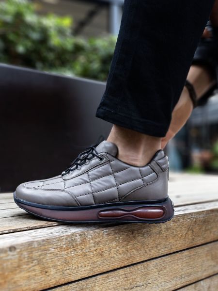 SMOKE STAR HERREN-LEDER-TÄGLICHE KOMFORTABLE SCHUHE NERZ - 43